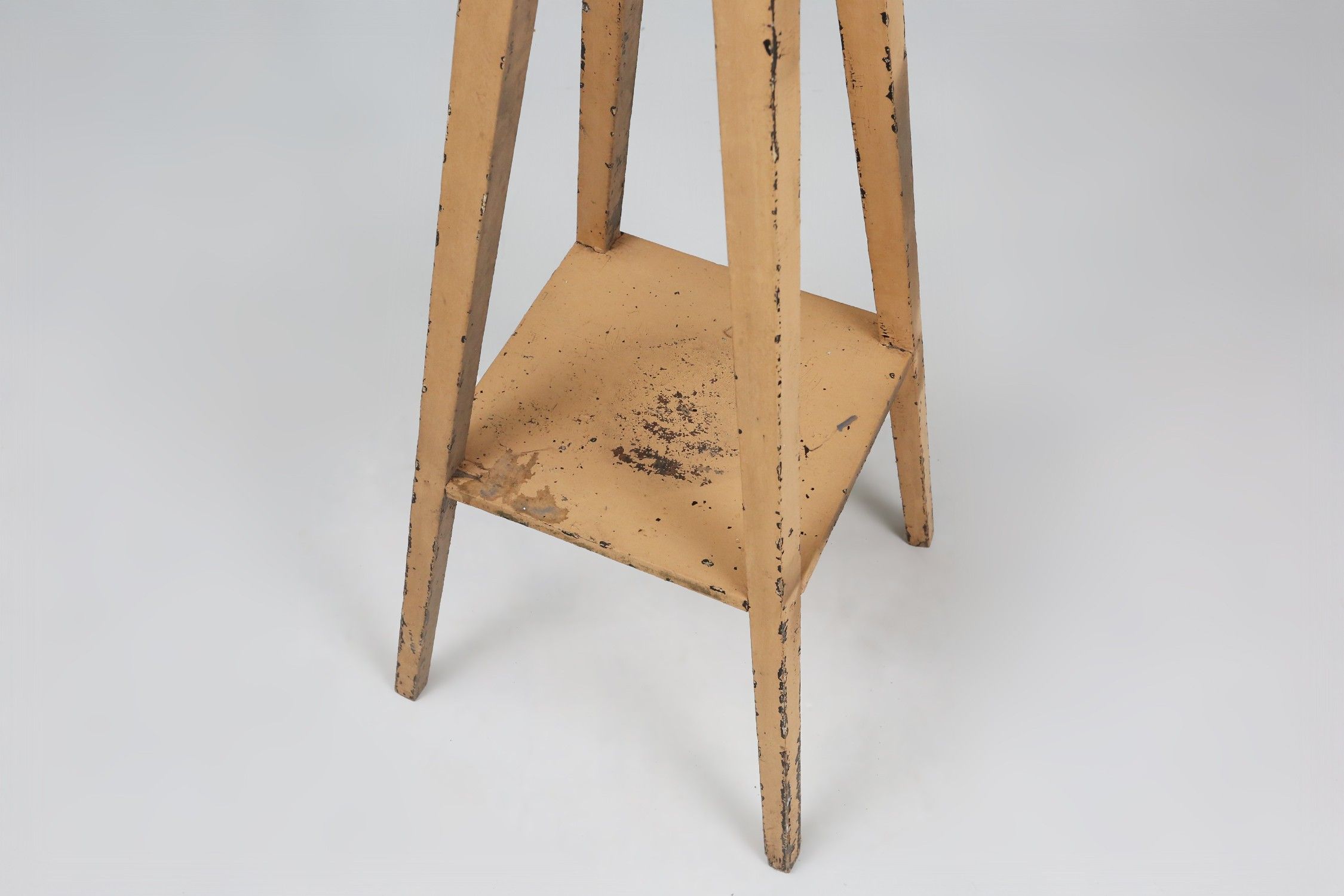 Elegant industrial console in wood with rich patina, France, 1900thumbnail